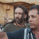 Nicolas Cage and director Dimitri Logothetis on the set of Jiu Jitsu.